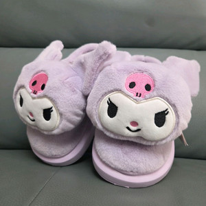 산리오 쿠로미 털슬리퍼 새상품