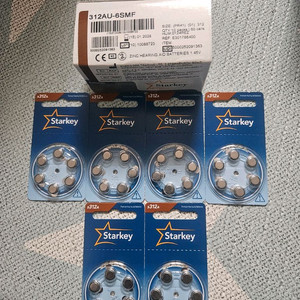 스타키(starkey) 보청기 배터리 312AU-6SMF(s312A)