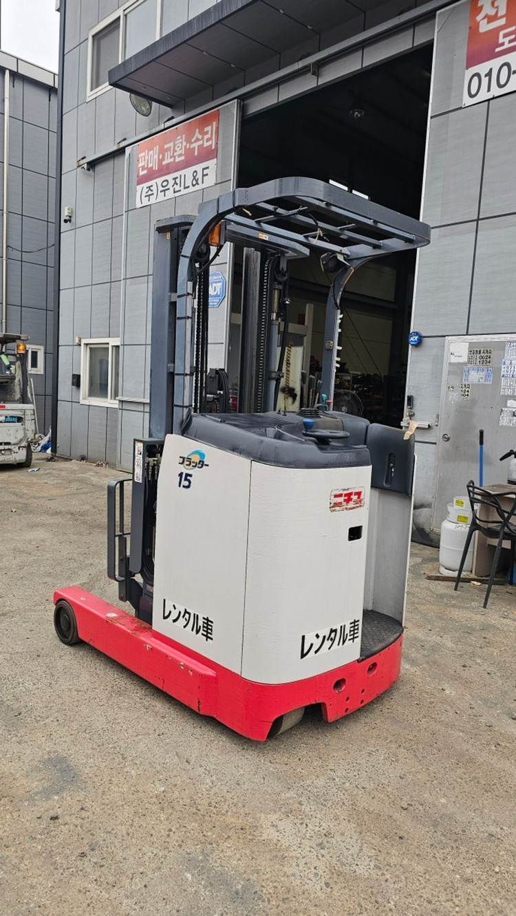 배터리 2020년식 신형 니찌유 입식 1.5톤 전동지게차 삼단마스트5M인상 500만--4