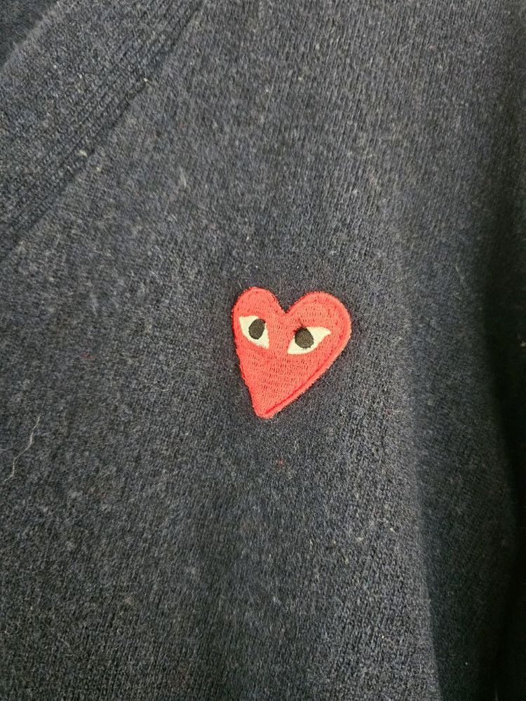 꼼데가르송 네이비 정품 가디건--2