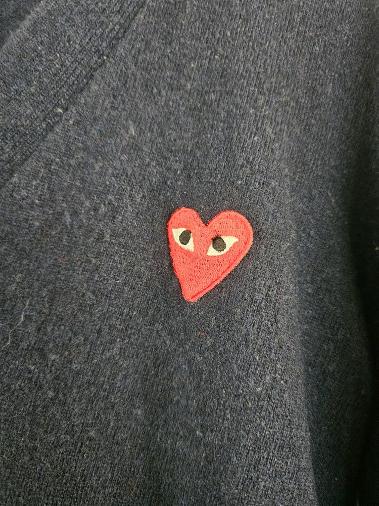 꼼데가르송 정품 네이비 가디건--2