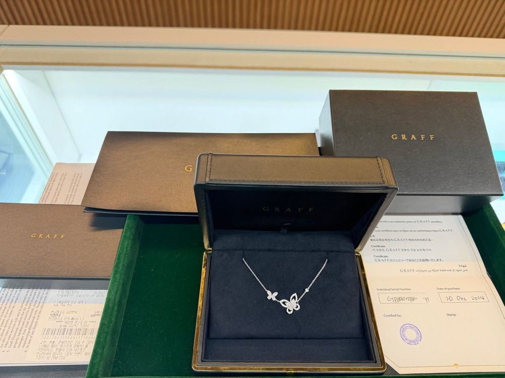 정품 그라프 더블 버터플라이 목걸이 이미지