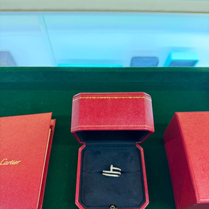 정품 까르띠에 저스트앵끌루 더블 링 파베세팅 이미지