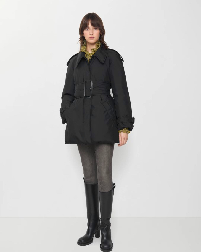 버버리 벨트 베리힐 패딩 카 코트 (블랙) - 미착용 새상품--3