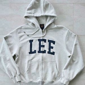 LEE. 리 데님 아플리케 후드 집업.사이즈.L.