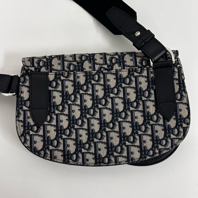 디올 오블리크 새들 파우치 메신저백--2