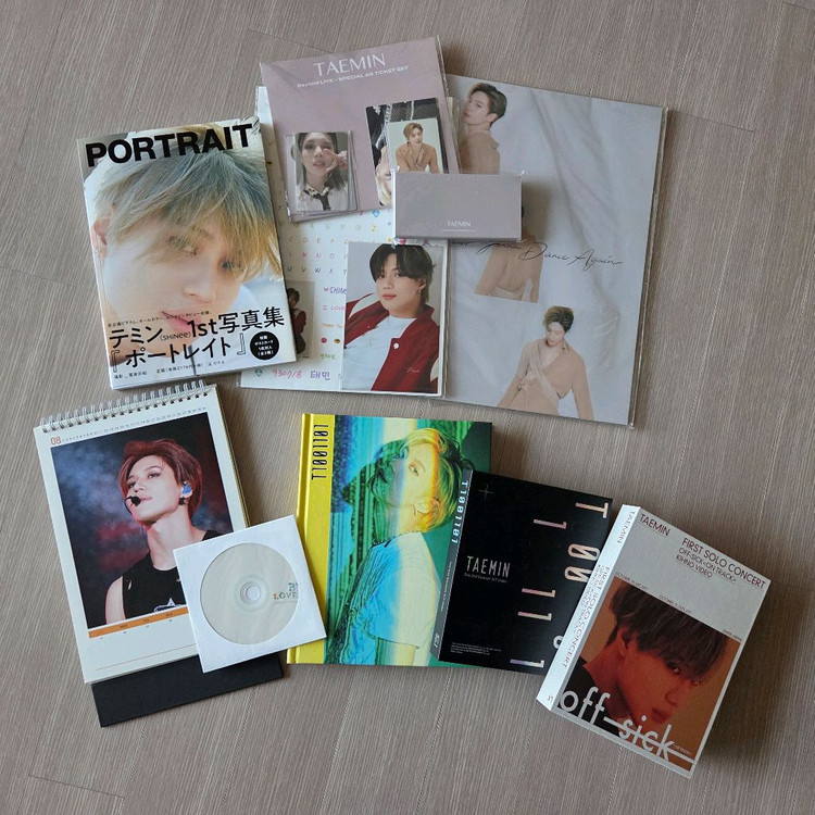 샤이니 태민 솔로 희귀 굿즈 포함 20종 앨범 MD 굿즈 포카 엽서 화보 키노 DVD 등 이미지