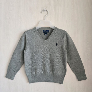 폴로 랄프로렌키즈 엘보우패치 브이넥 니트 4T