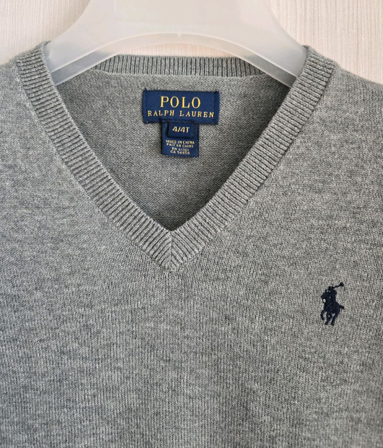 폴로 랄프로렌키즈 엘보우패치 브이넥 니트 4T--2