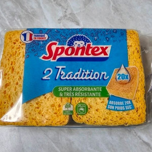 스폰텍스 드라이 셀룰로스 스폰지 2입 싱크대 물기제거 프랑스제품 이미지