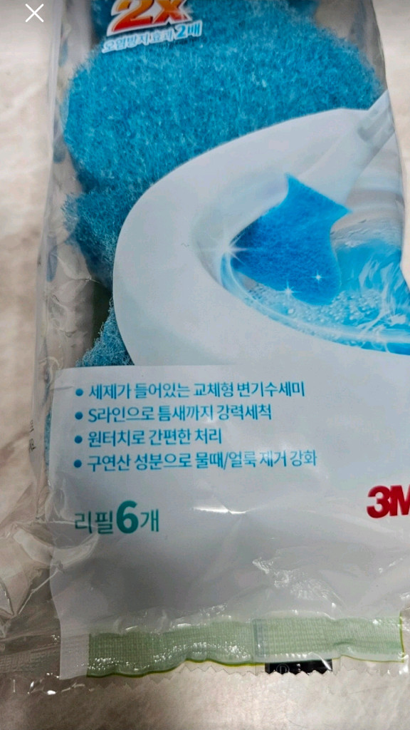 3M 스카치브라이트 크린스틱 리필 6개 1세트 변기청소(총 4세트 있음) 이미지