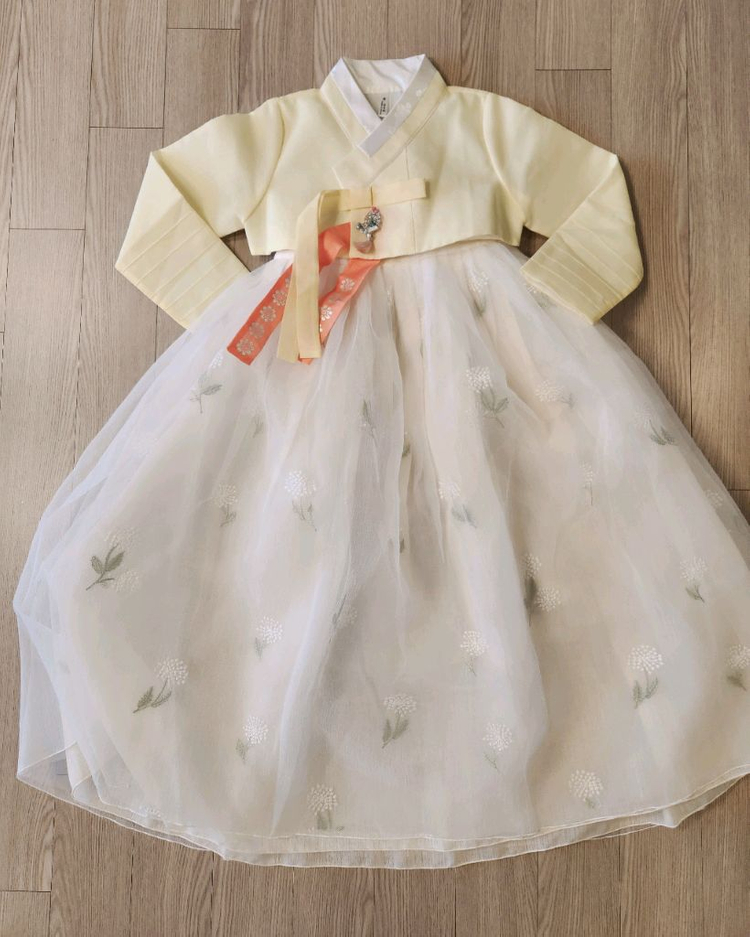 여아 한복 저고리 치마 세트. 한복드레스.--0