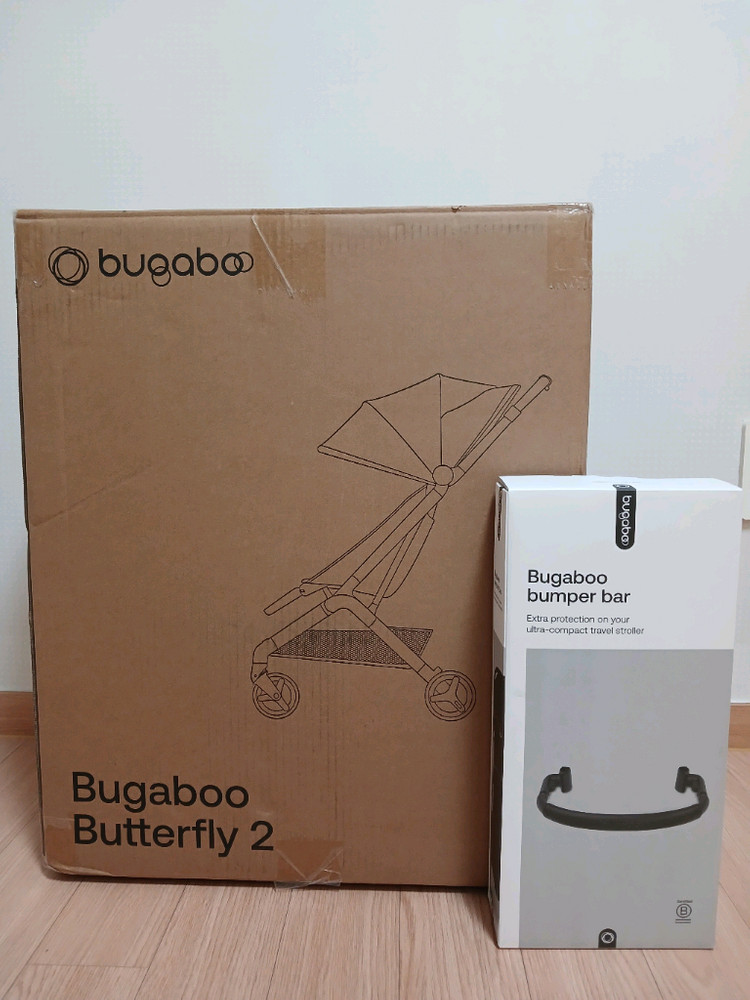 [미개봉]부가부 버터플라이2 휴대용유모차-더스티핑크--1