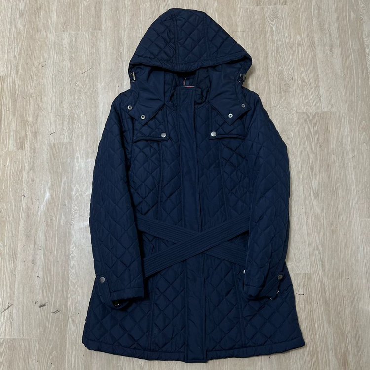 타미힐피거 여성 트렌치 롱 퀼팅점퍼 롱패딩 M/95--0