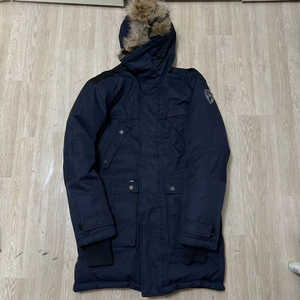 노비스 남성 와펜 덕다운 퍼후드 롱패딩 S/90