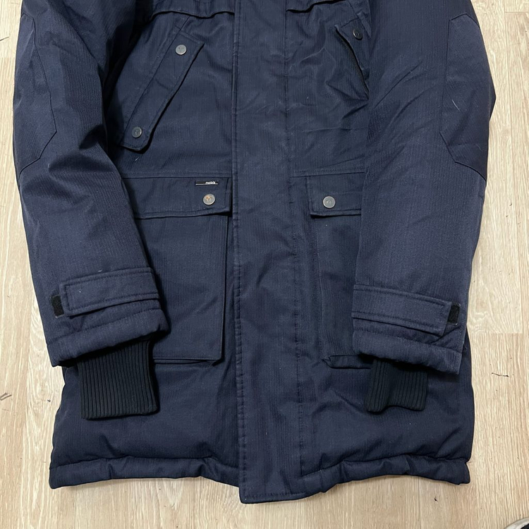 노비스 남성 와펜 덕다운 퍼후드 롱패딩 S/90--2