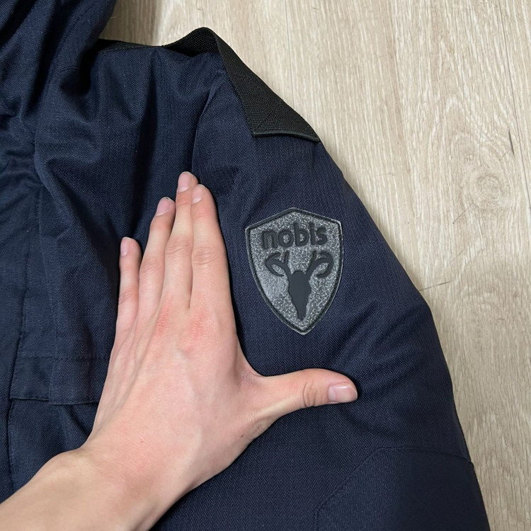 노비스 남성 와펜 덕다운 퍼후드 롱패딩 S/90--3