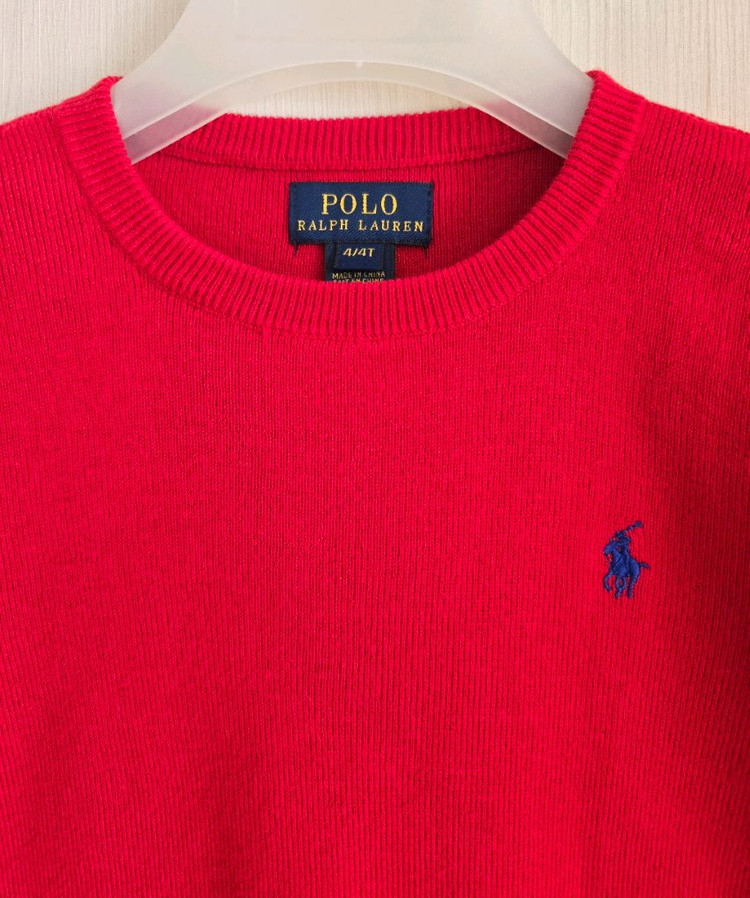폴로 랄프로렌키즈 엘보우패치 크루넥 니트 4T--2