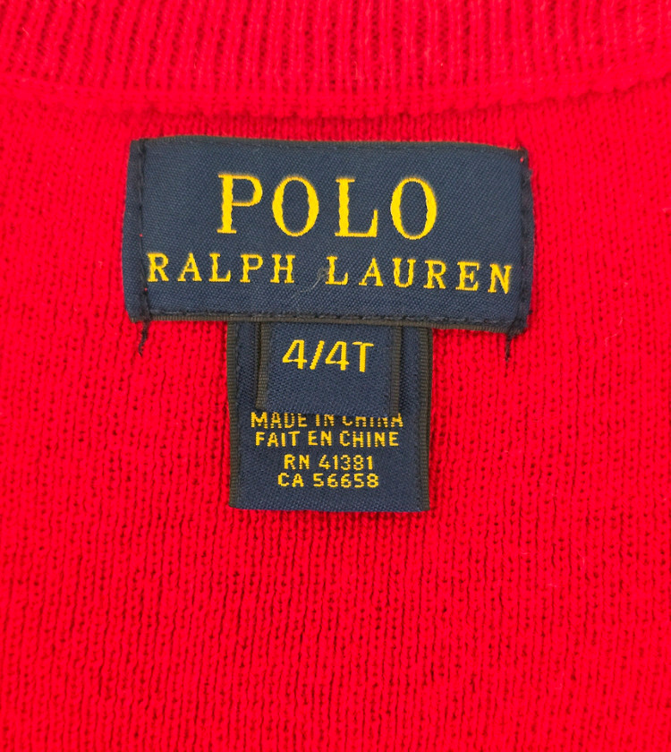 폴로 랄프로렌키즈 엘보우패치 크루넥 니트 4T--8