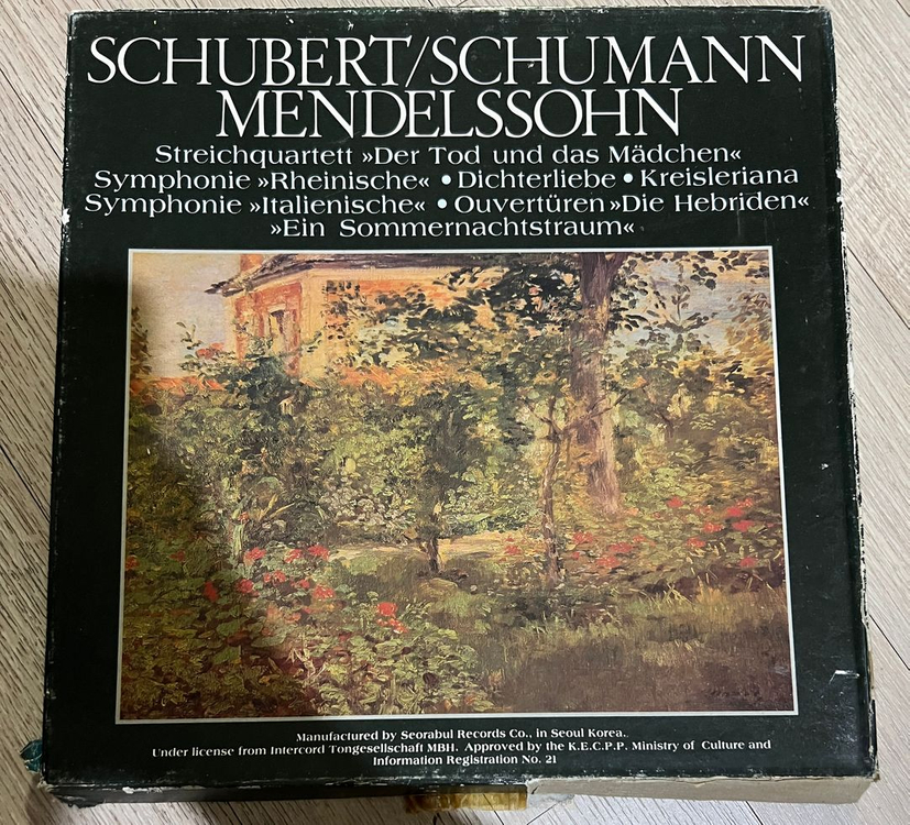 클래식 LP 슈베르트 슈만 멘델스존 5장세트--1