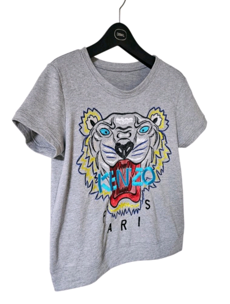 타이거 자수 반팔 여성 티셔츠 이미지