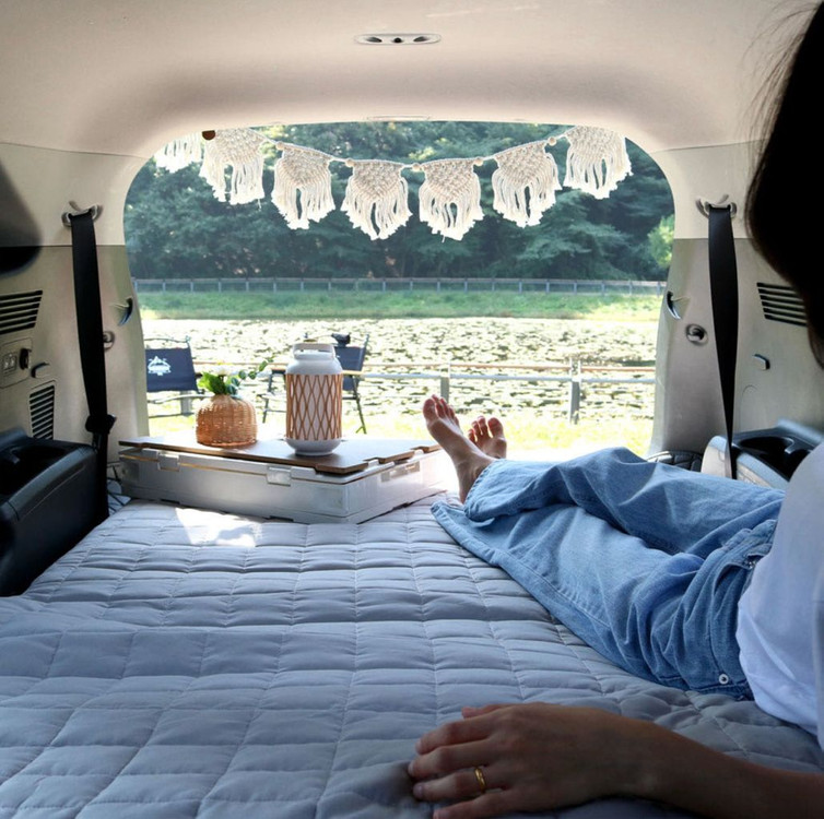 캠핑슬립 SUV 차박 매트 엠보 그레이 M 사이즈--1