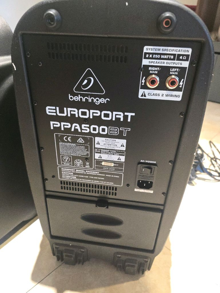 베링거 유로포트 PPA500BT 신품급 (1회 테스트만 함) 버스킹 앰프 (블루투스) 팝니다 야마하 스테이지파스급 이미지