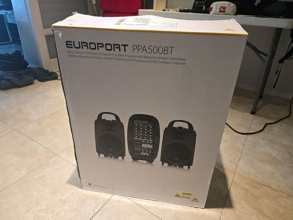 베링거 유로포트 PPA500BT 신품급 (1회 테스트만 함) 버스킹 앰프 (블루투스) 팝니다 야마하 스테이지파스급 이미지