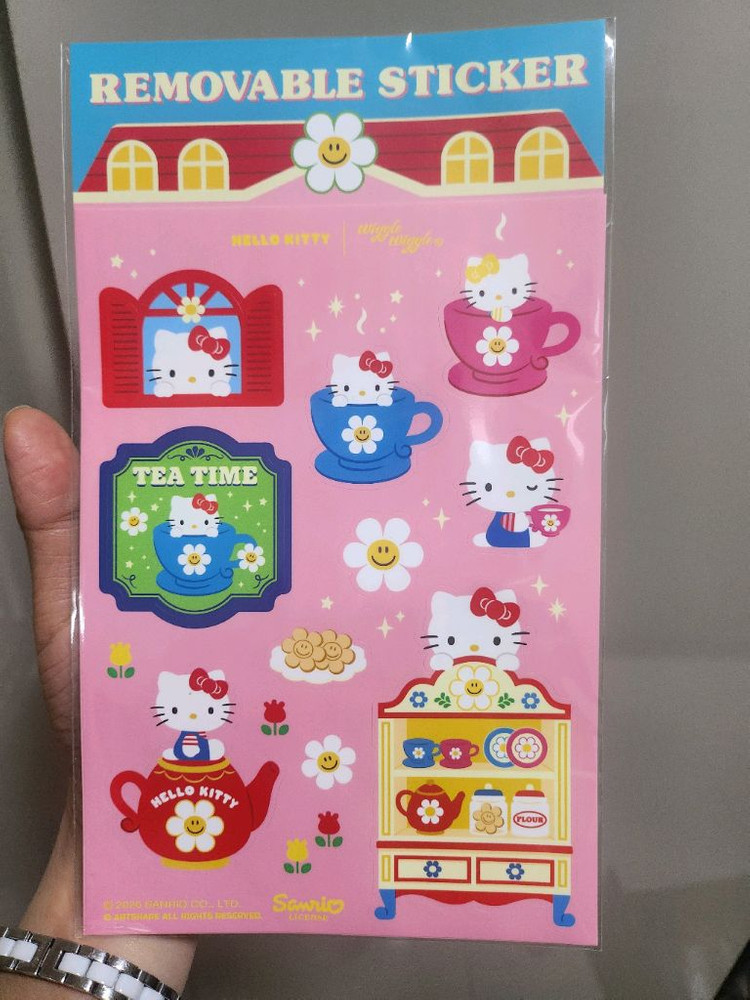 헬로키티 위글위글 리무버블 스티커--0
