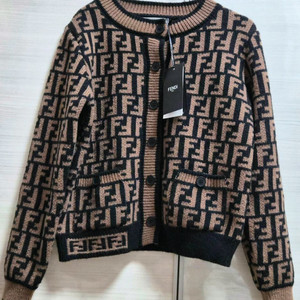 펜디 FF 로고 울 니트 가디건