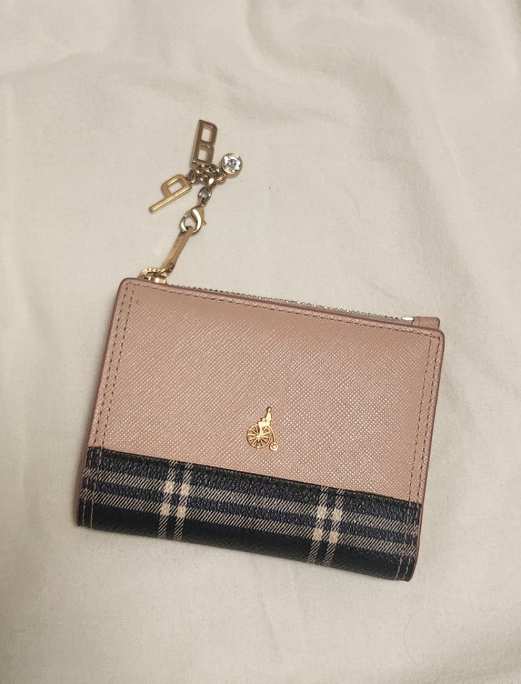 빈폴 체크패턴 카드지갑--0