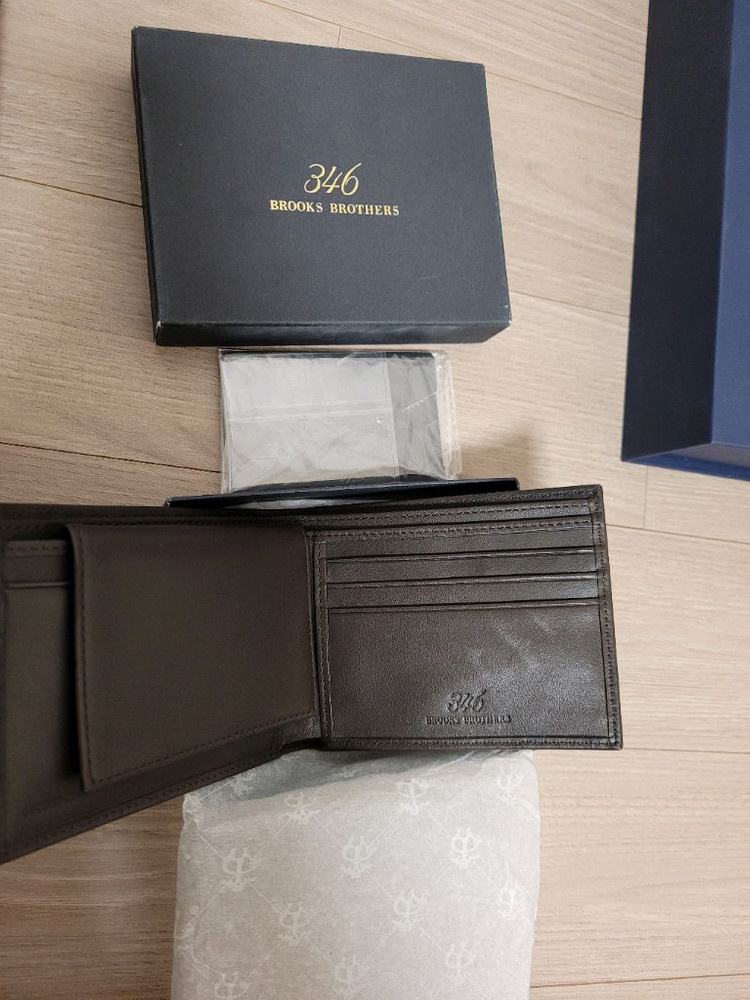 브룩스 브라더스 반지갑 브라운 색상--0