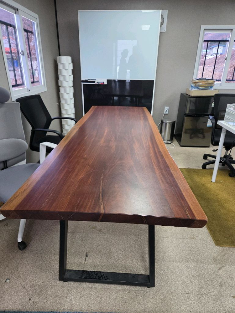 원목 우드슬랩 거실 카페 회의 8인용 테이블--2