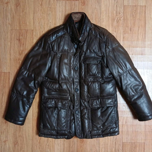 인디안(정품) 남성 구스 다운 (양가죽) 패딩 자켓 (브라운) (95~100슬림) (상태 깨끗하고 좋아요)