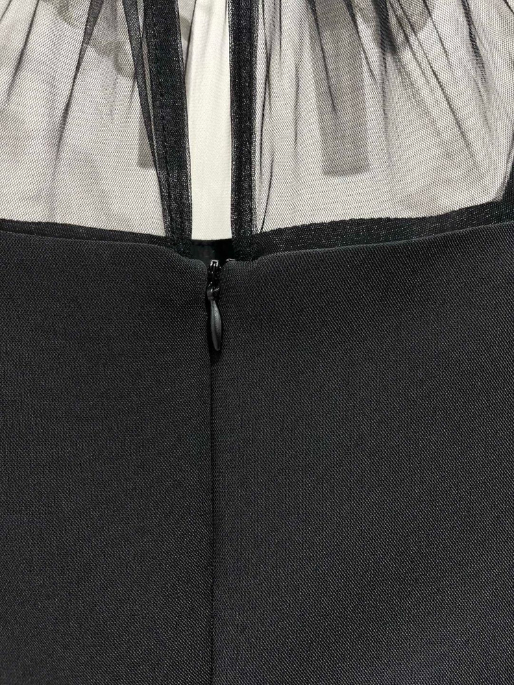 셀프포트레이트 26 클래식 블랙 러플 칼라 리본 여성 원피스 (2컬러)--5