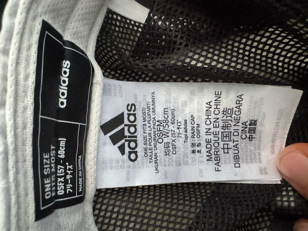 아디다스 캡 모자 블랙/화이트 OSFX 러닝 마라톤 골프 이미지