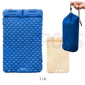 미사용 엑스킹 초경량 일체형 펌프 내장형 에어매트+ 전용 파우치 더블