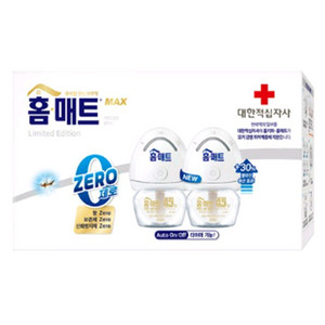 미사용 홈매트 MAX 제로 리퀴드 2개 + 리필2개 신생아 임산부 모기향