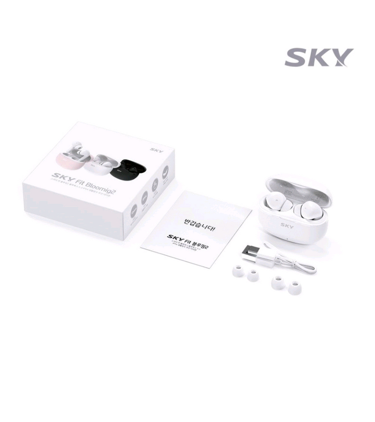 미사용 스카이 핏 블루밍 2세대 블루투스5.4 방수 무선 이어폰--1