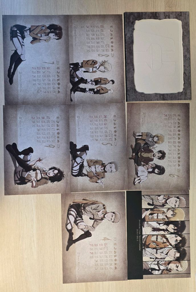 한정판 진격의거인 블루레이박스 조사병단 켈린더 설정 북클릿 일러스트컷--5