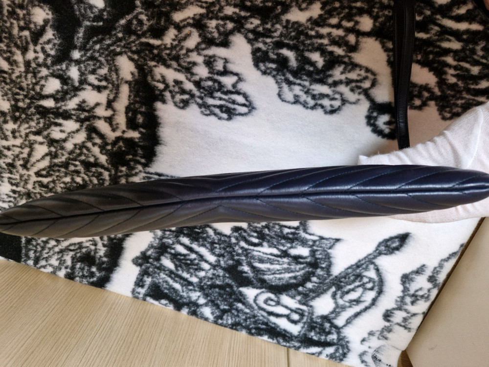 생로랑 마틀라세 클러치 딥 마린 미사용--5