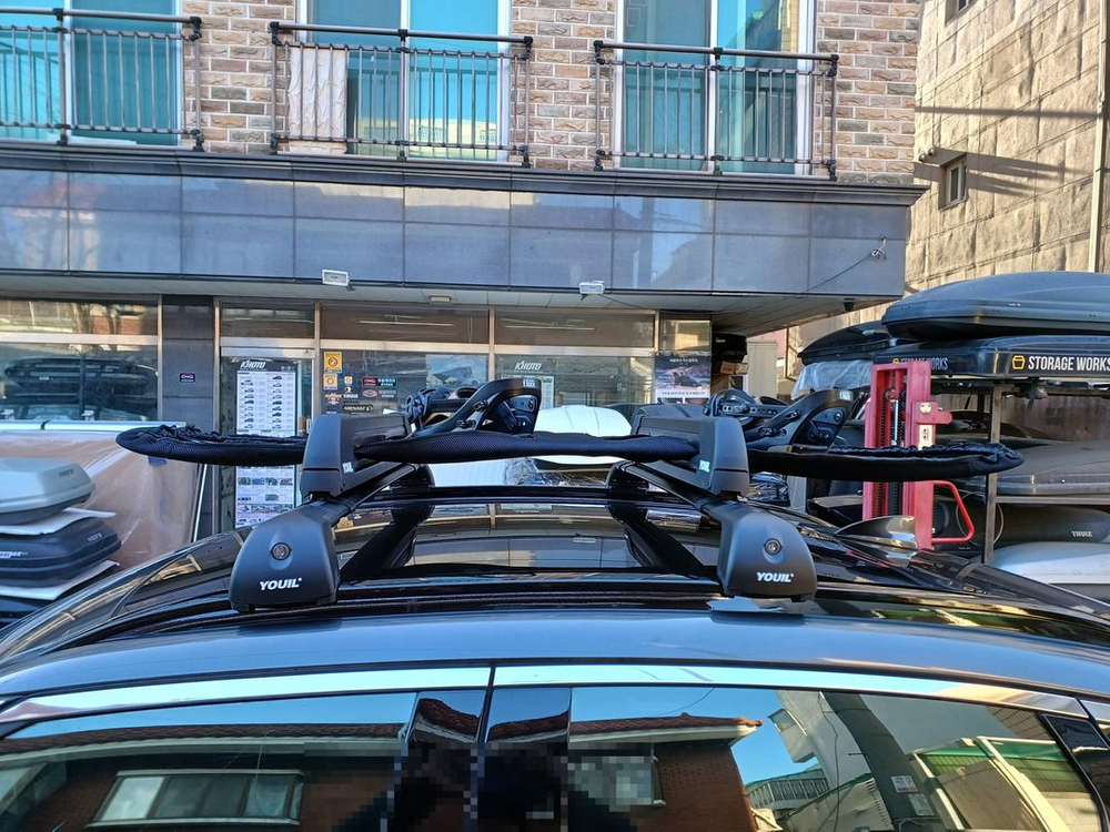 [보드/스키 시즌 오픈!장비 운반 시스템캐리어] 유일캐리어 가로바+보드 스키캐리어 가성비 장착--1