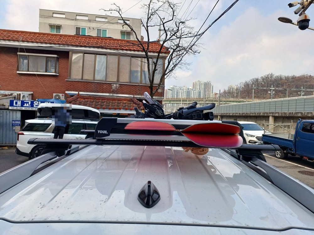 [보드/스키 시즌 오픈!장비 운반 시스템캐리어] 유일캐리어 가로바+보드 스키캐리어 가성비 장착--4