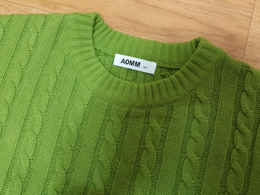 새상품)AOMM 오버핏 꽈배기 봄철 남성 니트 티셔츠 프리/105-110--6