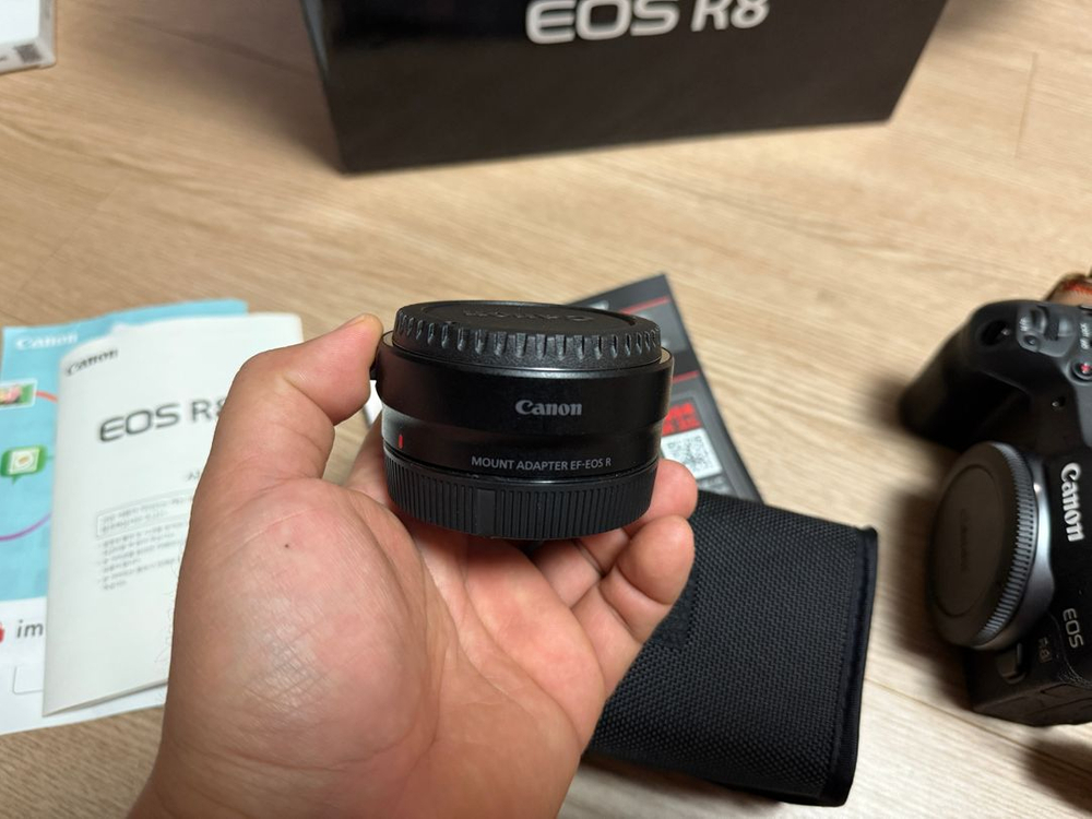 캐논 R8 카메라 바디 + 캐논 24-70 신계륵 + 캐논 EF-EOS R 어댑터 일괄판매--8