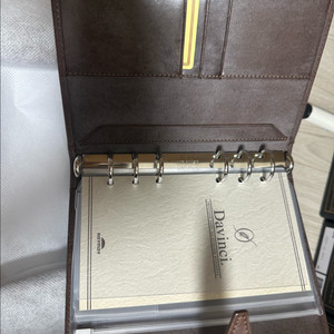 다빈치 로로마 6공 다이어리 바이블 다크브라운 링24mm