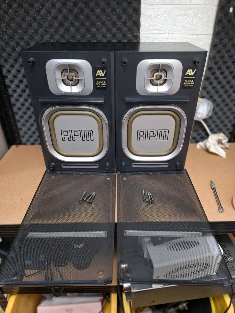 소니 APM-V505AV 평면형 빈티지 스피커 1조 레트로 오디오 앤틱 인테리어 카페 가게 매장용 감성 엔틱 레어 이미지