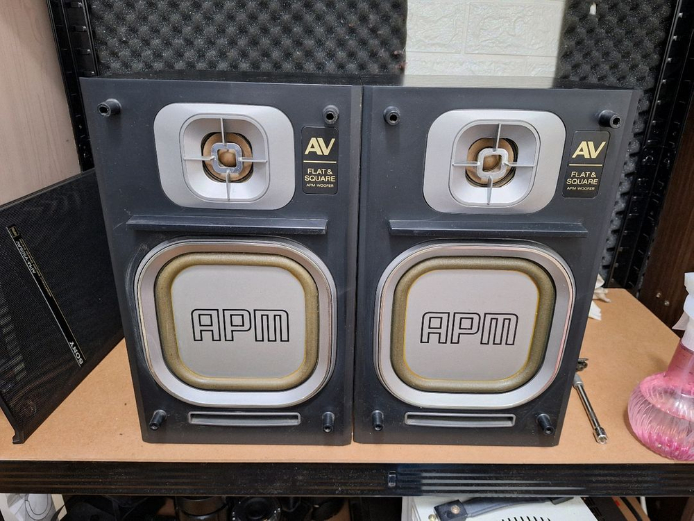 소니 APM-V505AV 평면형 빈티지 스피커 1조 레트로 오디오 앤틱 인테리어 카페 가게 매장용 감성 엔틱 레어 이미지