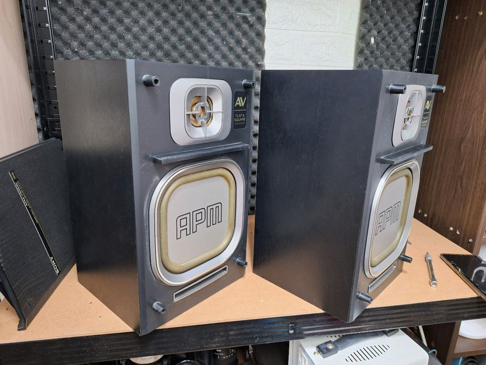 소니 APM-V505AV 평면형 빈티지 스피커 1조 레트로 오디오 앤틱 인테리어 카페 가게 매장용 감성 엔틱 레어 이미지