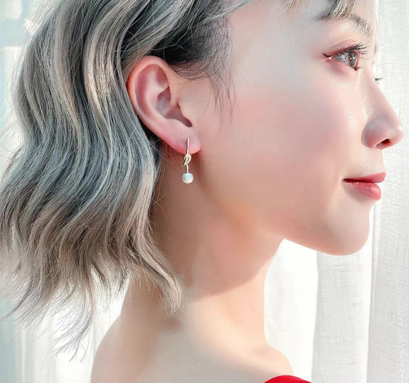 진주 꼬임 귀걸이--1